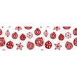 Mintás barkácsfilc - Scandi Christmas piros - karácsonyi gömbök