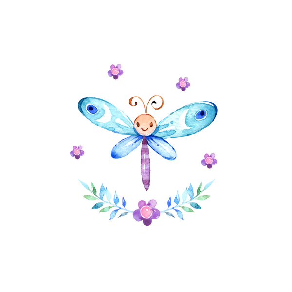 Mintás barkácsfilc - Woodland Friends - szitakötő