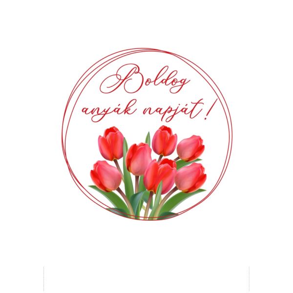 Mintás barkácsfilc - Boldog anyák napját! hímzőkeretbe - tulipános